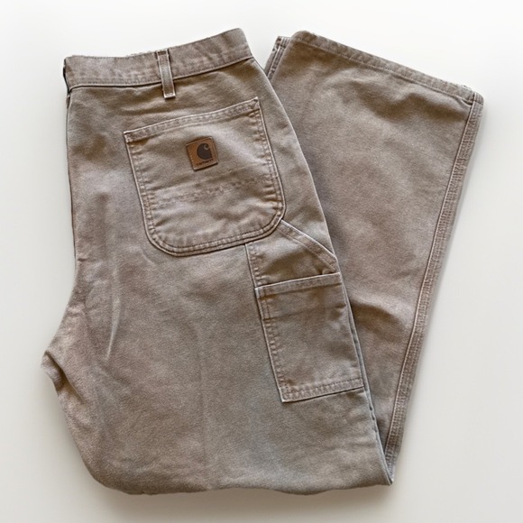 Carhartt B11 Pants Mens 36 x 31‎ Brown Duck Canvas Vintage Workwear Loose Fit - Picture 1 of 8